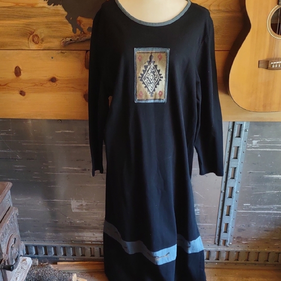 Blue Cactus Maxi Dress - Picture 1 of 7